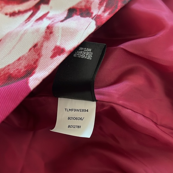 Tahari Arthur S. Levine Floral Mikado High Low Dress Size 12 - Picture 13 of 14